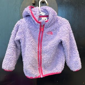 The north face, fleece jacket, size 18-24mos.